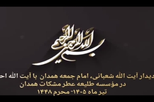 دیدار آیت الله شعبانی، نماینده ولی فقیه در استان و امامجمعه همدان با آیت الله احدی