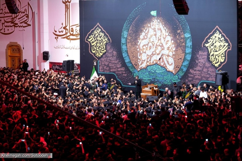 تصویر مراسم شهادت حضرت معصومه (س) 1404 با مداحی کربلایی حسین ستوده در قم حرم حضرت معصومه (س)