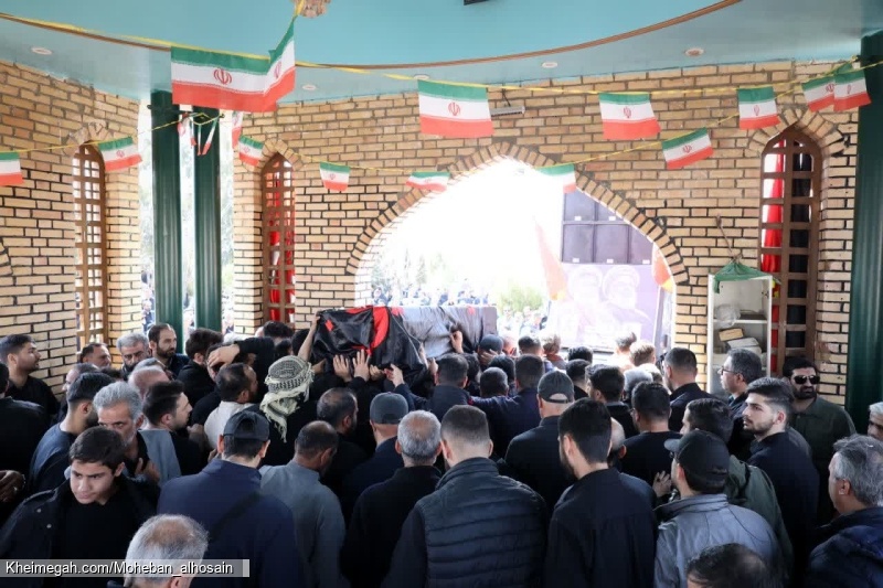 مراسم تشییع پیکر ذاکر با اخلاص خادم الحسین کربلایی علی کلهری