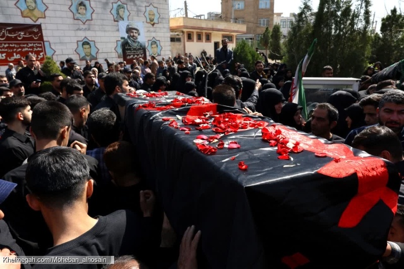 مراسم تشییع پیکر ذاکر با اخلاص خادم الحسین کربلایی علی کلهری