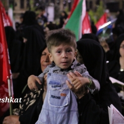 تجمع همدان مشت گره کرده چهلم رهبر انقلاب