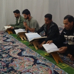 برگزاری جلسات روزانه قرآن کریم مسجد جامع افضل روستای گورزانگ میناب در شب مبعث حضرت رسول اکرم ص