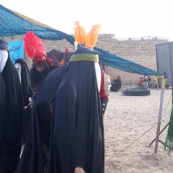 مراسم سوگواری و شبیه خوانی کاروان اسرای کربلا درشهربستان (موکب ام البنین بستان9
