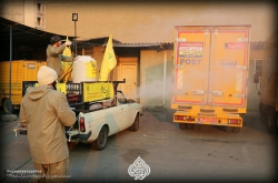 عملیات ضدعفونی و پاکسازی اداره پست