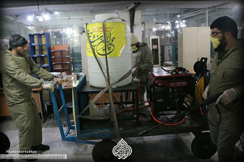 عملیات ضدعفونی و پاکسازی اداره پست