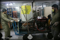 عملیات ضدعفونی و پاکسازی اداره پست