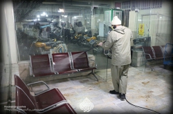 عملیات ضدعفونی و پاکسازی اداره پست