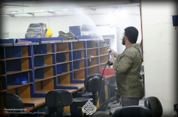 عملیات ضدعفونی و پاکسازی اداره پست
