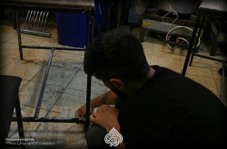 مرحله آماده سازی کارگاه جهاد دوزندگی روضه انصارالزهرا سلام الله علیها