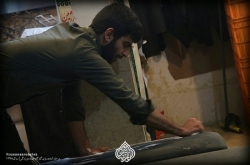 مرحله آماده سازی کارگاه جهاد دوزندگی روضه انصارالزهرا سلام الله علیها