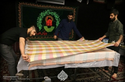 مرحله آماده سازی کارگاه جهاد دوزندگی روضه انصارالزهرا سلام الله علیها