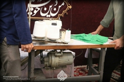 مرحله آماده سازی کارگاه جهاد دوزندگی روضه انصارالزهرا سلام الله علیها