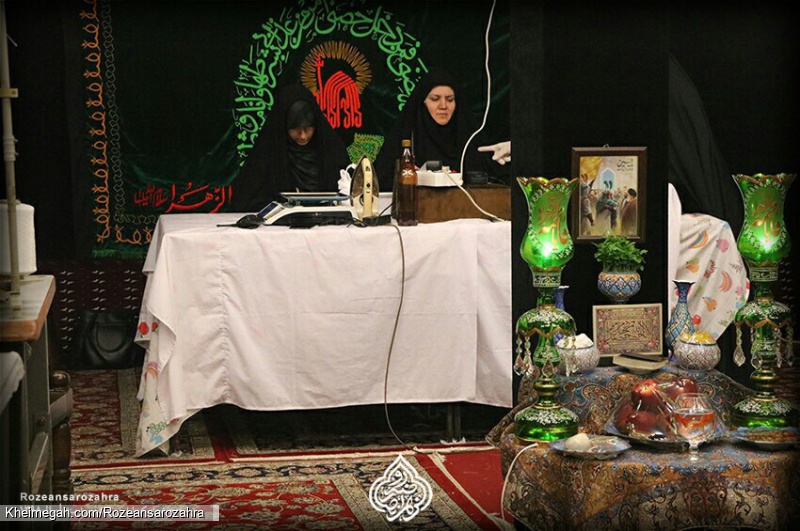 دوخت ماسک،لباس وملحفه بیمارستان روضه انصارالزهراسلام الله علیها