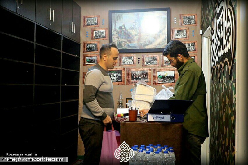 جهاد خانوادگی،دوخت ماسک در منزل روضه انصارالزهرا سلام الله علیها