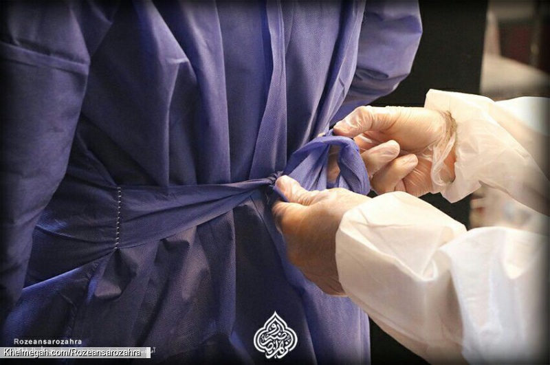 آماده سازی بسته پذیرایی جهت توزیع در بیمارستان