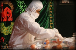 آماده سازی بسته پذیرایی جهت توزیع در بیمارستان