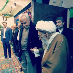 حضور حضرت آیت الله العظمی شمس الدین مجتهدی نجفی در مهدیه یوسف زهرا عج