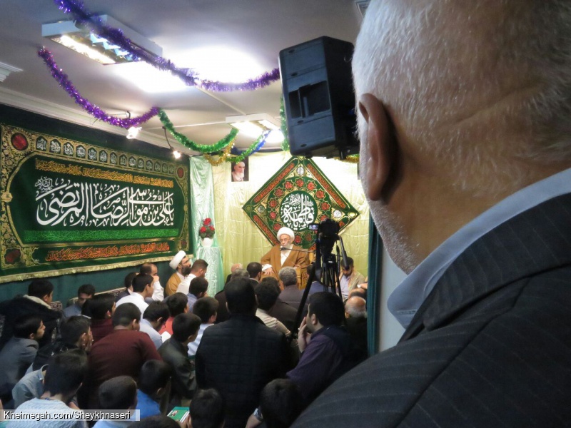 حضور حضرت آیت الله العظمی شمس الدین مجتهدی نجفی در مهدیه یوسف زهرا عج