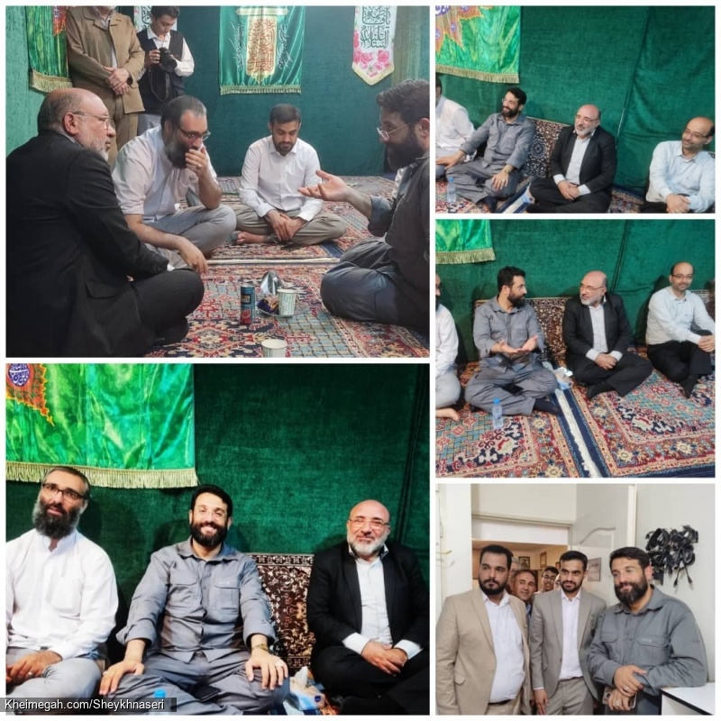 حضور حاج ابوذر روحی و استاد بزرگوار آقای حاج مصطفی خرسندی و آقای عربلو در مجتمع بصیر