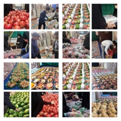 ماده سازی سینی های یلدای ایتام و کودکان بدسرپرست و نیازمندان سینی های خوراکی های یلدایی بعلاوه