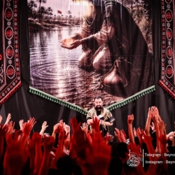 تصویر مراسم شب نهم محرم 1405 کربلایی جواد مقدم - شب 9 محرم الحرام 1448 - شب تاسوعا