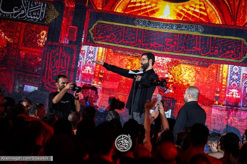تصویر مراسم شب اول محرم 1404 1447 حاج حسین سیب سرخی - هیئت روضه العباس تهران