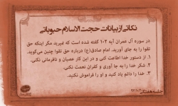 نکاتی از بیانات حجت الاسلام حبوباتی ( قسمت دوم )