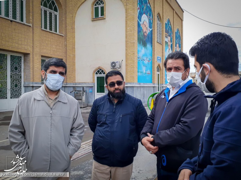 دیدار حاج مهدی سلحشور با گروه های جهادی پس از بهبودی