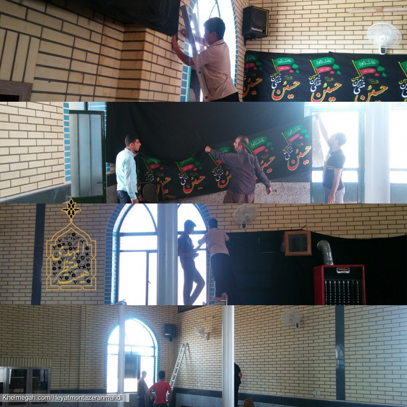 سیاه پوشی مسجد امام خمینی(ره) هندوآباد