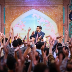 تصویر مراسم جشن شب ولادت امام رضا (ع) 18 اردیبهشت 1404 حاج سید رضا نریمانی - هیئت فدائیان حسین (ع)