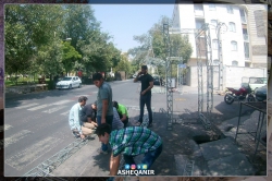 آماده سازی محفل سوگواری محرم 97