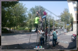 آماده سازی محفل سوگواری محرم 97