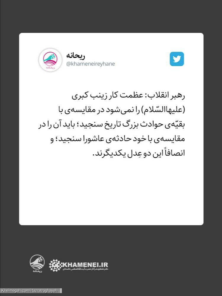 عظمت کار زینب کبری(س) در کلام رهبری