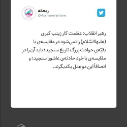 عظمت کار زینب کبری(س) در کلام رهبری