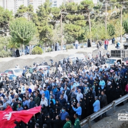 تشییع پیکر شهید سلمان امیر احمدی مدافع امنیت در مقبره شهدای گمنام شهرک شهید محلاتی