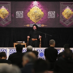 تصویر مراسم شهادت امام جعفر صادق (ع) 1405 حسینیه انصارالحسین (ع) استاد سید احمد دارستانی
