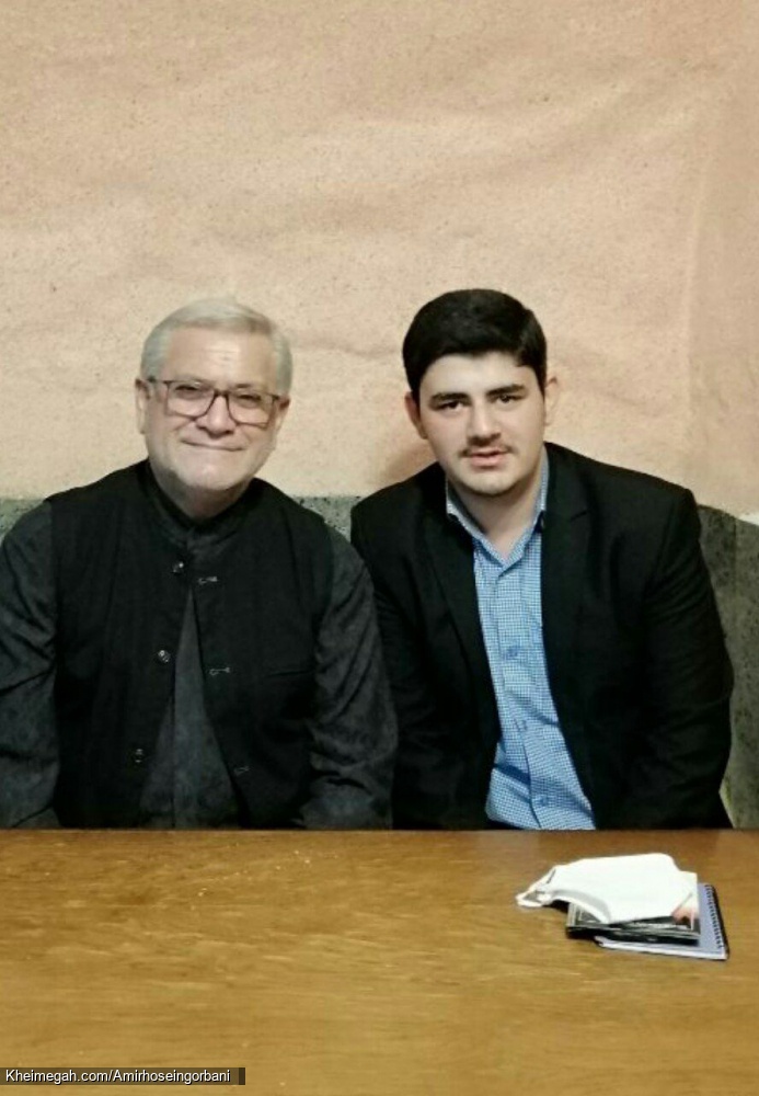 هیئت انصارالحسین تبریز مداح نوجوان تبریزی کربلایی امیرحسین قربانی در محضر استاد حاج مهدی خادم آذریان