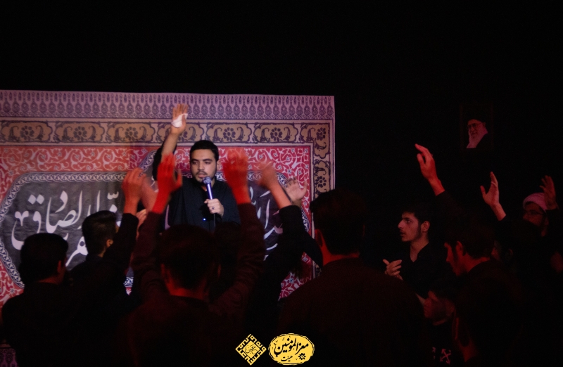شهادت امام صادق علیه السلام حجج اسلام فیروزجایی و عالمی با شعر خوانی سید امیرعلی موسوی