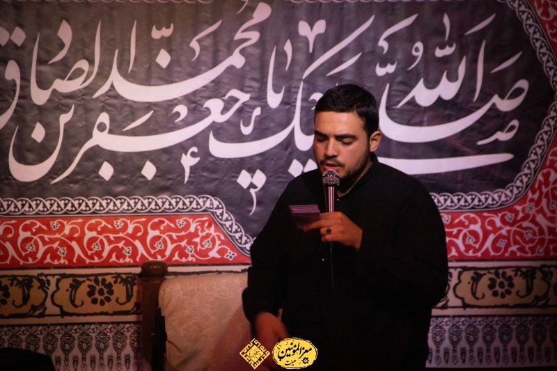 شهادت امام صادق علیه السلام حجج اسلام فیروزجایی و عالمی با شعر خوانی سید امیرعلی موسوی