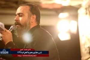 شب هشتم محرم95_ حاج محمد کمیل _زمینه_  حالا باز هم دلم گرفت فضای کربلا رو غم گرفت