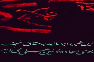 این خبر را برسانید به عشاق نجف  بوی سجـاده خودنین عـلی میآیـد