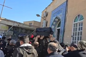 مراسم تشییع پیکر ذاکر با اخلاص خادم الحسین کربلایی علی کلهری